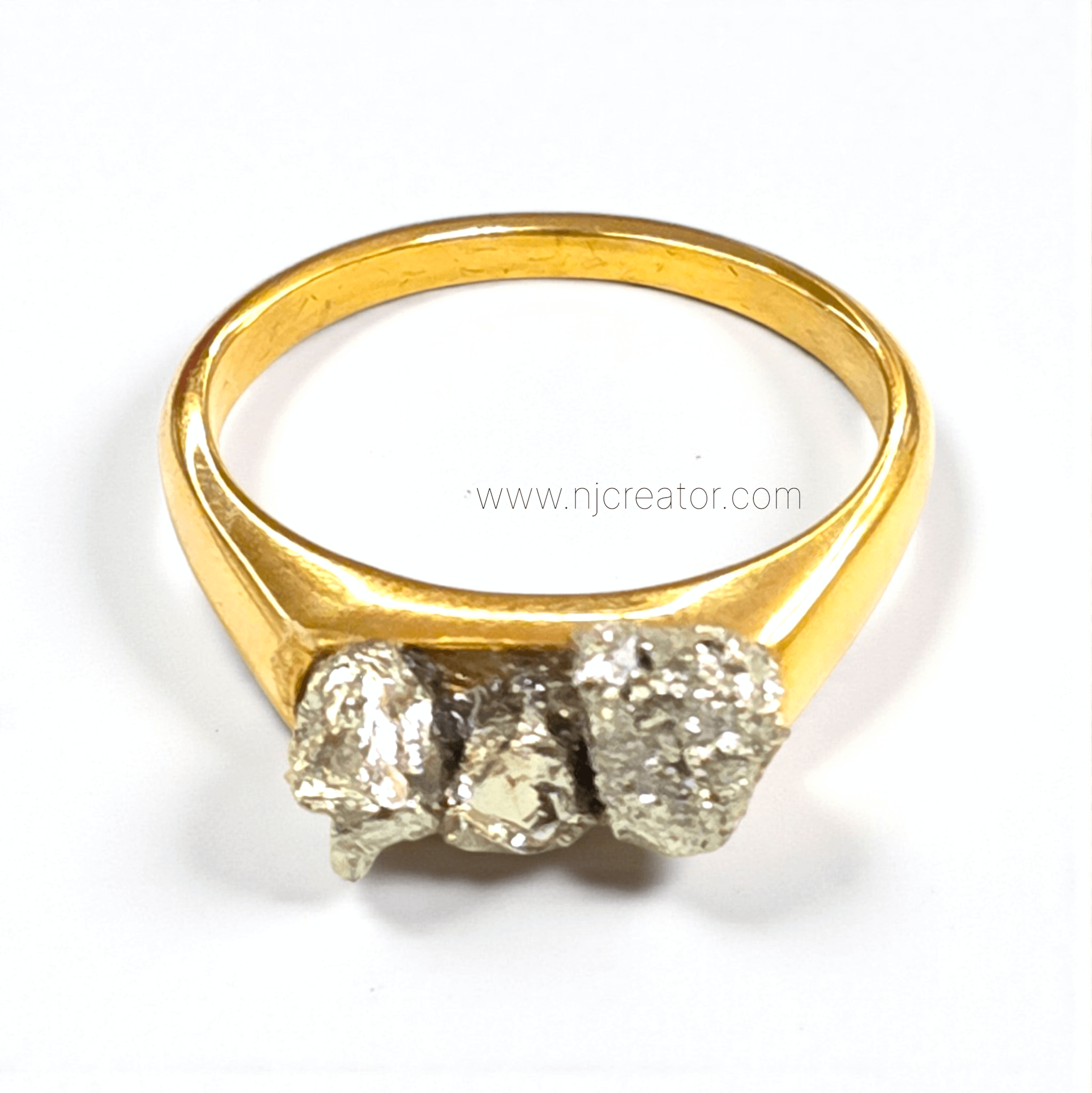 Pyrite Ring made with 18k Gold plated everyday wear | Anti-Tarnish | PY222 | "Pyrite Ring – Stone of Wealth, Protection & Confidence"