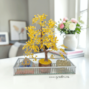 Citrine, Pyrite and 7 Chakra | Crystal for Wealth, Abundance & Positive Energy | 7 Chakra Healing Crystal Pyramid for Energy Balance & Meditation