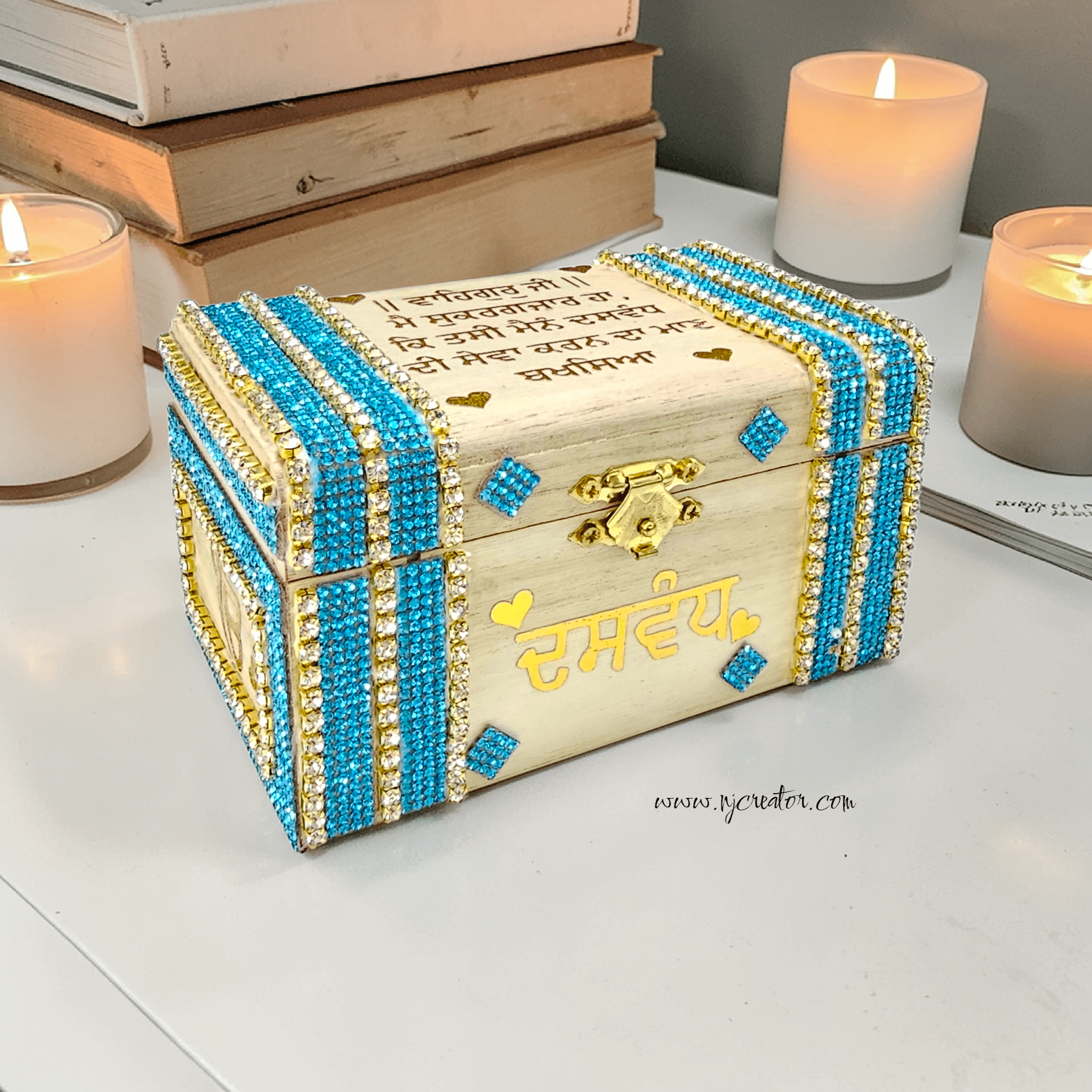 Daswand Box with or without pyrite Stone | Pyrite stone attracts prosperity, business growth, and financial stability | DAS122 (Copy)