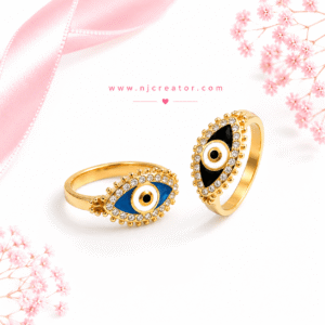 “R0018” 18K Gold Plated Evil Eye Rings for Women | Designed to Last Long | Anti-Tarnish ✨
