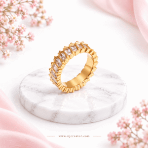 “R0043” | 18K Gold Plated Muti Colors Rings – Elegant Everyday Fashion Jewelry | NJCREATOR | Everyday Wear