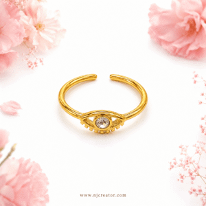 "R0023" 18k Gold plated Ring | Anti-Tarnish | Evil Eye | Waterproof