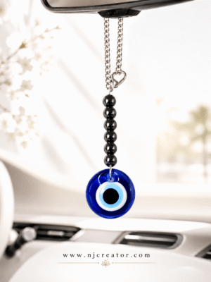 Evil Eye Car & Truck Hanging with Adjustable Chain + Black Onyx