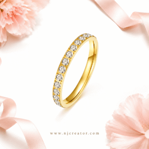 "R0031" | Beautifully designed ring finished with zircons | 18k Gold plated Ring | Anti-Tarnish |  Waterproof