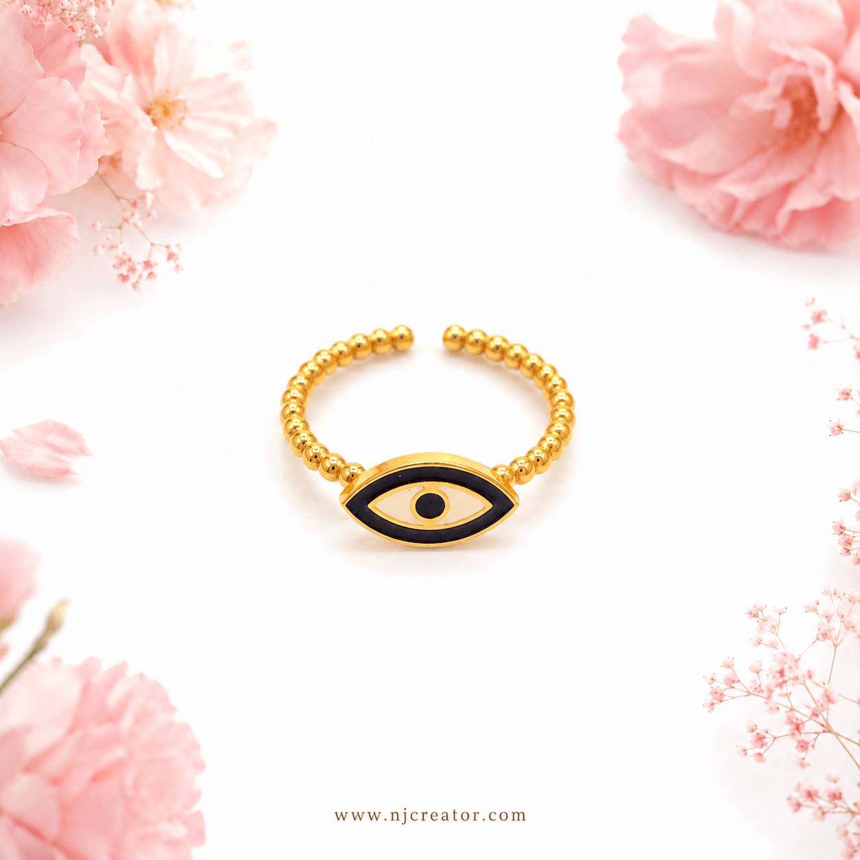 "R0024" | Infinity design finished with zircons, only one size | 18k Gold plated Ring | Anti-Tarnish | Waterproof