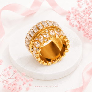 "R0035" Gold Plated Statement Ring – Anti-Tarnish | Elegant Everyday Wear | Anti-Tarnish
