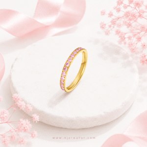 "R0032" | Beautifully designed ring finished with zircons | 18k Gold plated Ring | Anti-Tarnish |  Waterproof