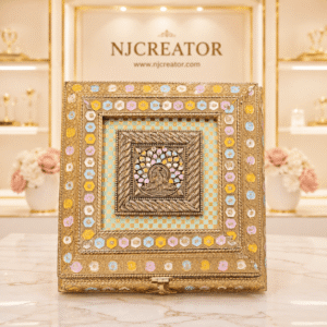 "SQUARE BOX INDIA | India RAKHDI Pack 03" India Rakhdi Package ONLY | Premium Rakhi Collection Gift Box India Rakhdi Package with 1kg assorted dry fruits, 5 Rakhdi, Cadbury candies packet (Cup is optional)