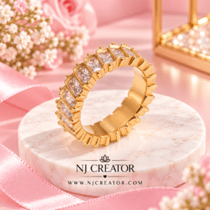 "R0050" | 18K Gold-Plated Anti-Tarnish Ring | Two Size 8 and 9