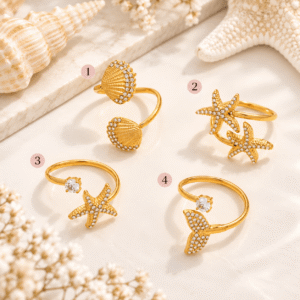 "R0052" | 18K Gold-Plated Anti-Tarnish Ring Adjustable
